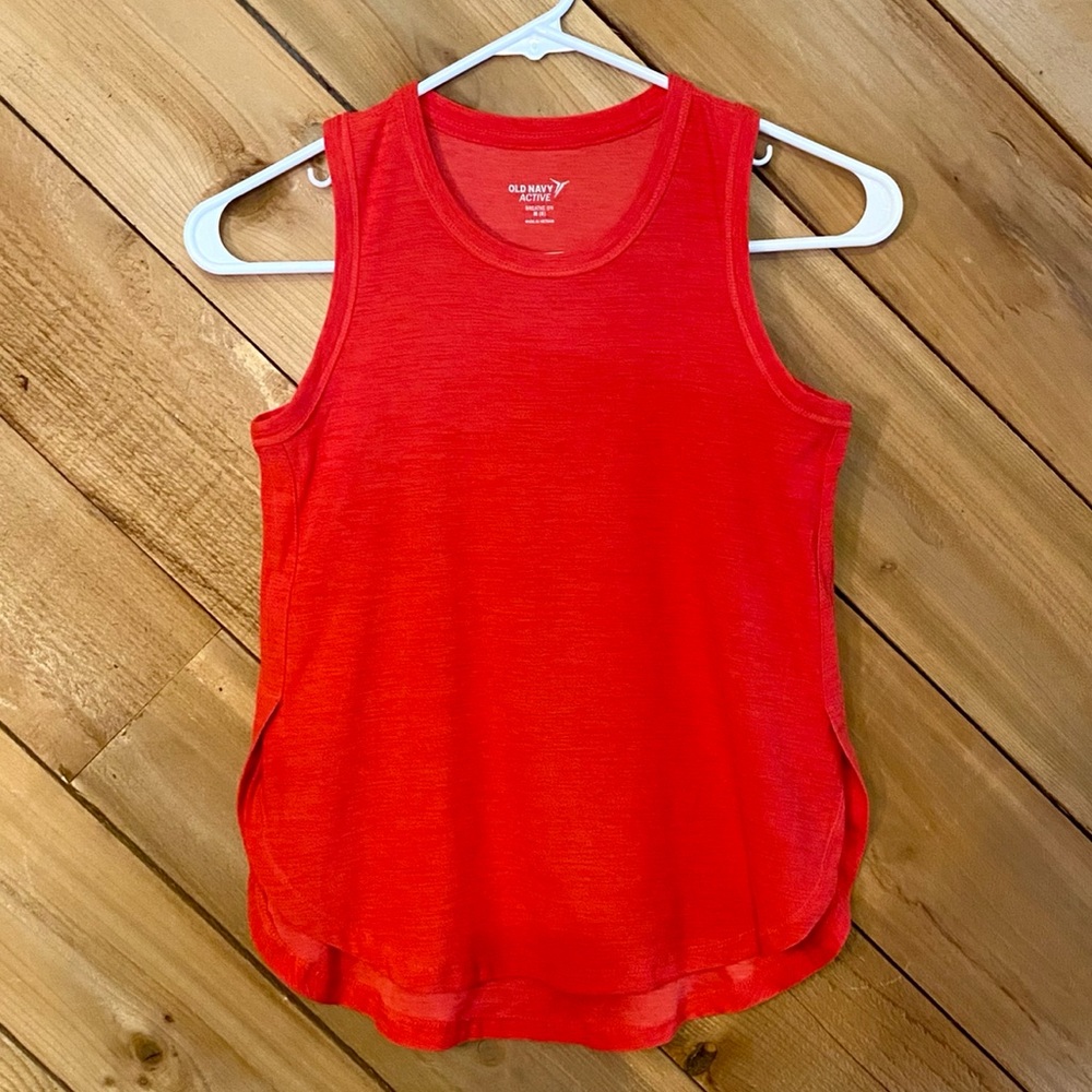 Old Navy Active Breathe On Red Tank Top 8 Medium